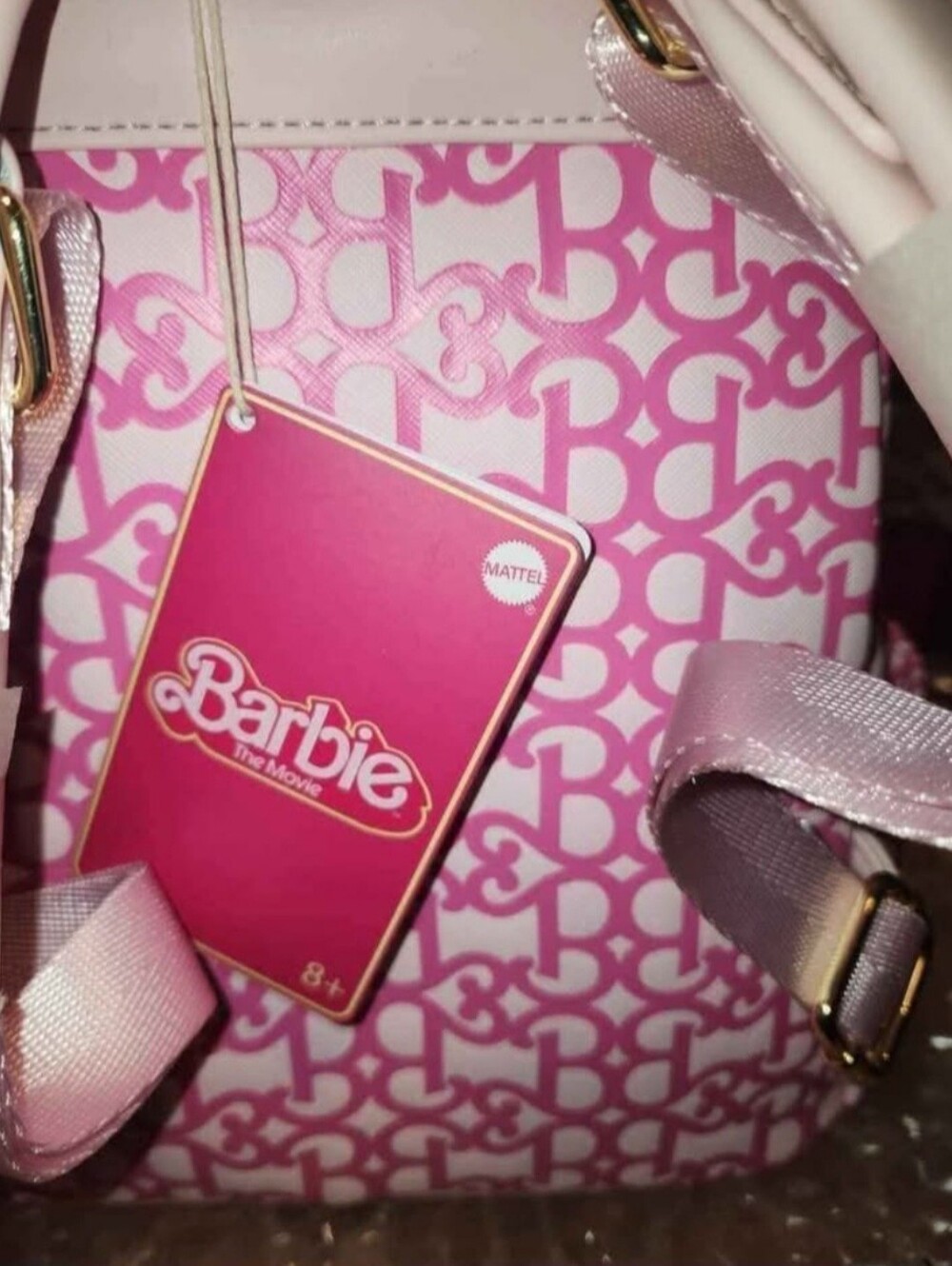 Brand New! Loungefly Mattel Barbie Movie Logo Mini Backpack - Picture 3 of 6